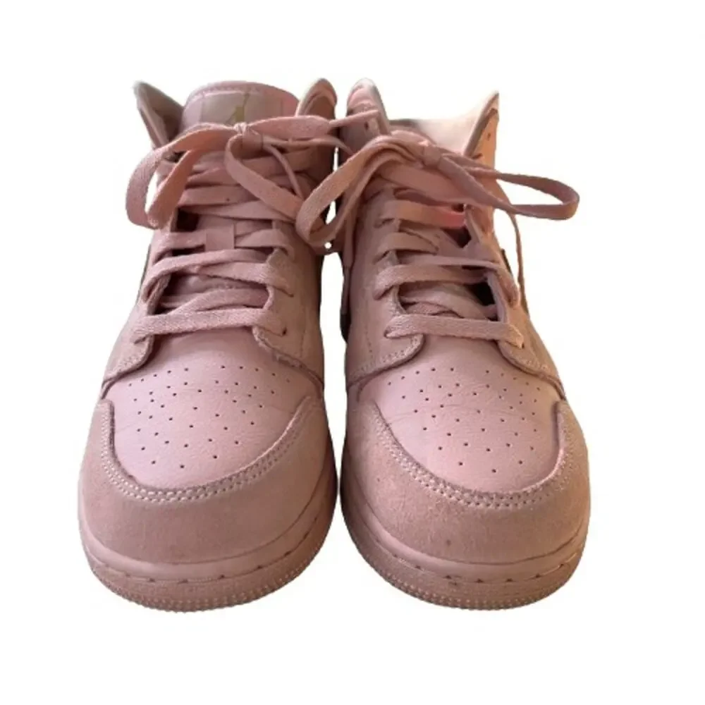 GUC Jordan 1 Mid Coral Gold (GS) Youth Sneaker Shoes Size 7Y/Women’s 8.5